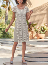 Load image into Gallery viewer, Lace Panel Short Sleeve Dress