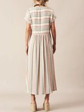 Load image into Gallery viewer, Striped Cotton and Linen Dress