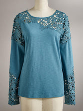 Load image into Gallery viewer, Casual Elegant Long Sleeve Lace T-Shirt