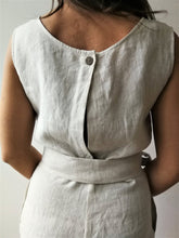 Load image into Gallery viewer, Casual Round Neck Sleeveless Solid Color Jumpsuits