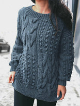 Load image into Gallery viewer, Autumn And Winter Warm Long Sleeve Round Neck Sweater