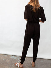 Load image into Gallery viewer, Comfortable Casual Solid Color V Neck Button Jumpsuits