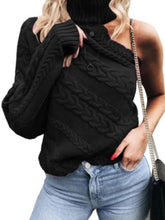 Load image into Gallery viewer, Fashion One-Shoulder Hanging Neck Twist Sweater