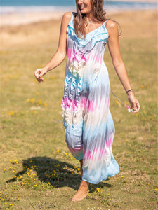 Romantic Bohemian Casual Loose Tie Dye Dress