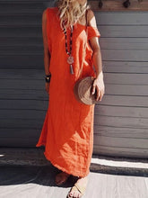 Load image into Gallery viewer, Vest Vacation Solid Color Maxi Dress