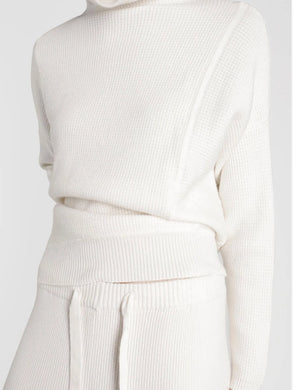 High Collar Knit Two-piece Suit