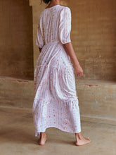 Load image into Gallery viewer, Bohemian V-neck Maxi Dress Mid Sleeve Dress