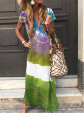 Load image into Gallery viewer, Bohemian Loose Casual Tie Dye Dress