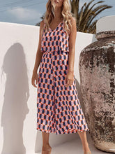 Load image into Gallery viewer, Casual Loose V-Neck Dot Print Holiday Jumpsuit