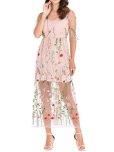 Load image into Gallery viewer, Embroidered Lace Dress Summer Two-piece Suit