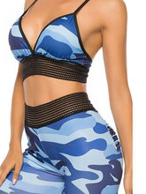 Load image into Gallery viewer, Sexy Camouflage Print Yoga Sports Two-piece Set