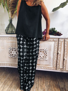 Casual Loose Blouse Polka Dot Pants Set Women’s Suit