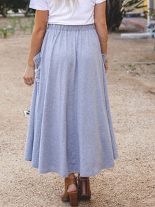 Women Casual Dress Lace Up Pocket Skirt