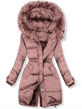 Load image into Gallery viewer, Solid Color Hooded Down Coat