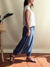 Load image into Gallery viewer, Women Short-sleeved Linen Yoga Harem Pants Casual Two-piece Suits