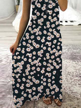 Load image into Gallery viewer, V-neck Dress with Chrysanthemum Print