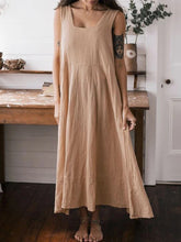 Load image into Gallery viewer, Cotton and Linen Casual Dress