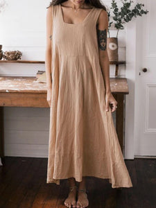 Cotton and Linen Casual Dress