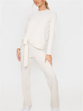 Load image into Gallery viewer, Fashion Loose Casual Daily Long Sleeve Irregular Top Pants Knitted Suit