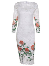 Load image into Gallery viewer, Lace Embroidered Temperament Slim Party Evening Dress