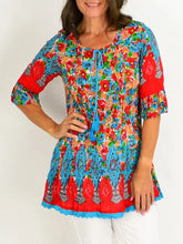 Load image into Gallery viewer, Printed Crew Neck Mid-Length Sleeves Shirt