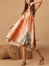 Load image into Gallery viewer, Bohemia Tie Dye Strapless Back A Type Midi Dresses