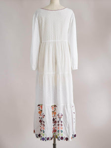 Printed Long Sleeve Loose Dress
