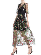 Load image into Gallery viewer, Embroidered Lace Dress Summer Two-piece Suit