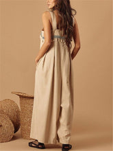 Load image into Gallery viewer, Ethnic Webbing Fringed Stitching Wide Leg Jumpsuits