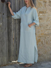 Load image into Gallery viewer, Comfortable Casual Loose Cotton Linen Long Dress