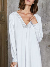 Load image into Gallery viewer, Beach Loose Long-Sleeved V-Neck Casual Dress