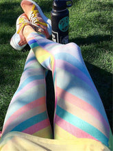 Load image into Gallery viewer, Fashionable Color Striped Skinny Yoga Pants