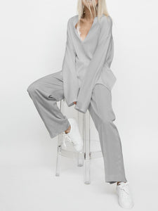 Casual Loose Comfortable Soft Top Trouser Suit