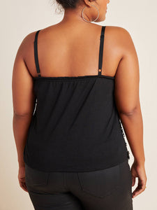 Plus Size Orinda Sequined Fringe Tank