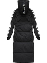 Load image into Gallery viewer, Hooded Striped Pocket Warm Down  Coat