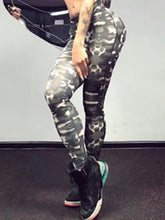 Load image into Gallery viewer, Fashion Camouflage Printed Peach Hip Yoga Track Pants