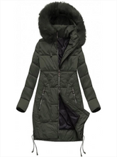 Load image into Gallery viewer, Solid Color Hooded Warm Down Coat