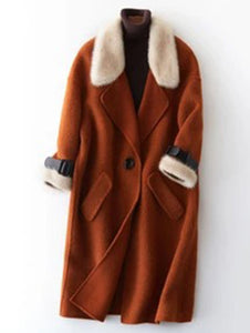 Long Woolen Pocket Warm Coat