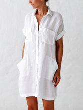 Load image into Gallery viewer, Cotton Linen Casual Dress