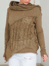 Load image into Gallery viewer, Hooded Stitching Knit Top