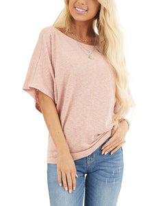 Spring and Summer Round Neck Short Sleeve Shirt