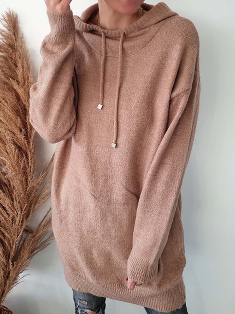 Long Sleeve Solid Casual Hoodie Sweater