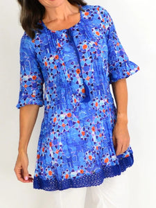 Crew Neck Mid-Length Sleeves Printed Shirt