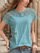 Load image into Gallery viewer, Casual Loose Lace T-Shirt Top