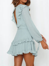 Load image into Gallery viewer, Chiffon Fringed Long Sleeve Casual Dress