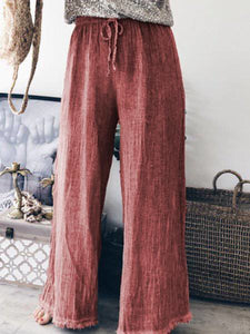 Solid Color Loose Trousers