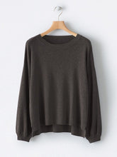 Load image into Gallery viewer, Crew Neck Casual Lantern Sleeve Knit Sweater