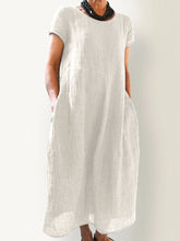 Load image into Gallery viewer, Cotton and Linen Casual Dress