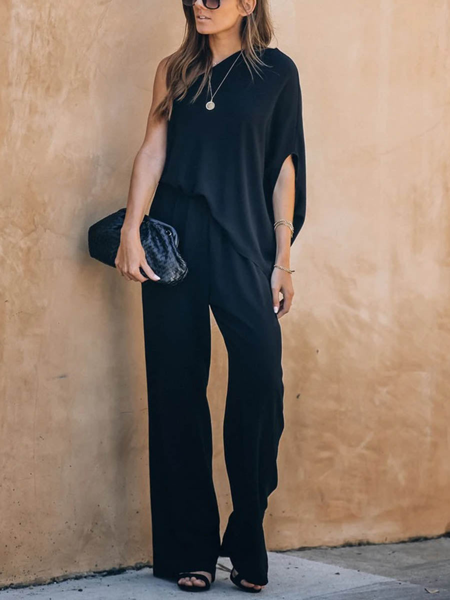 Solid Color Casual Fashion Jumpsuit