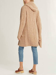 Twist Long Sleeve Knit Coat